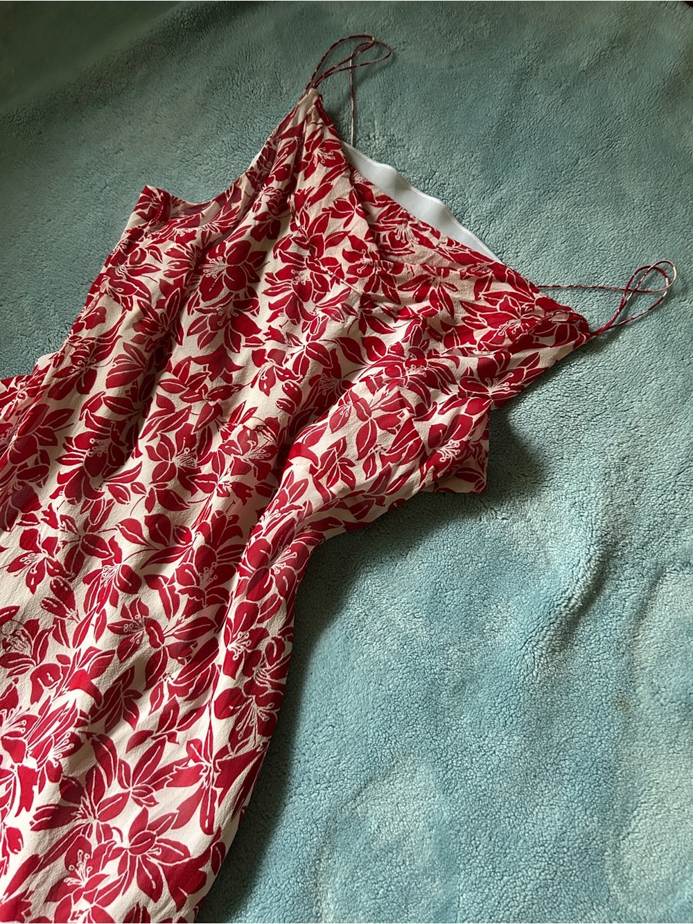 Y2K silk floral Chadwick’s size 14 maxi slip dress